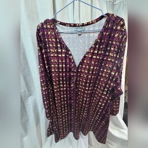 Catherines Purple and Gold Patterned Dress